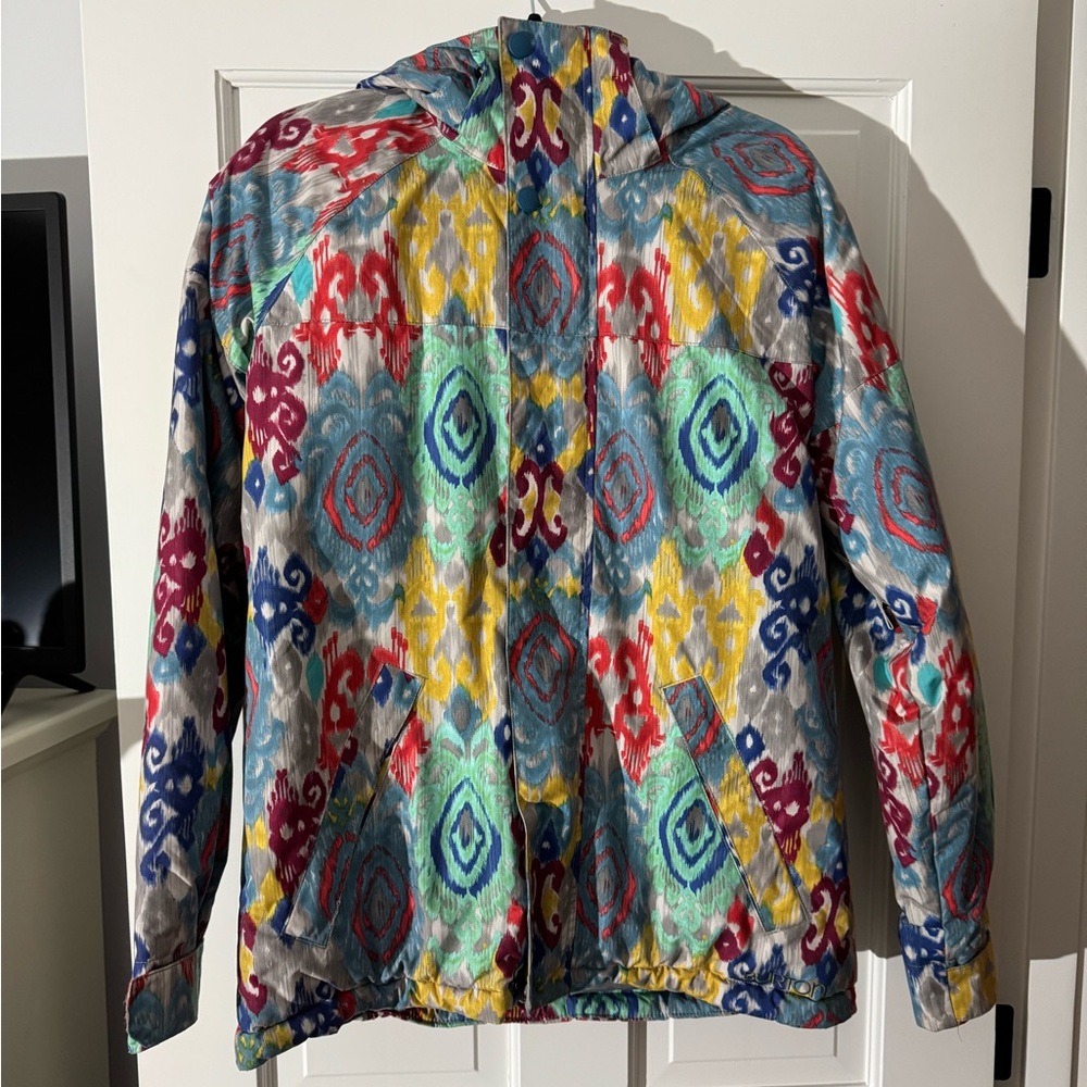 Burton Gray Jacket with Multicolor Accents